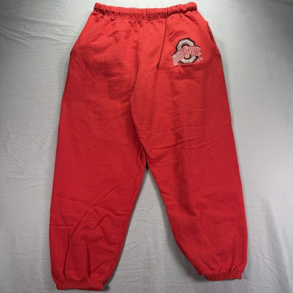 Ohio State Buckeyes Sweatpants Mens 2XL Red Fleece Joggers Drawstring NCAA